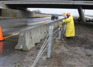 Cable Guard Rail and Concrete Barrier moving & handling